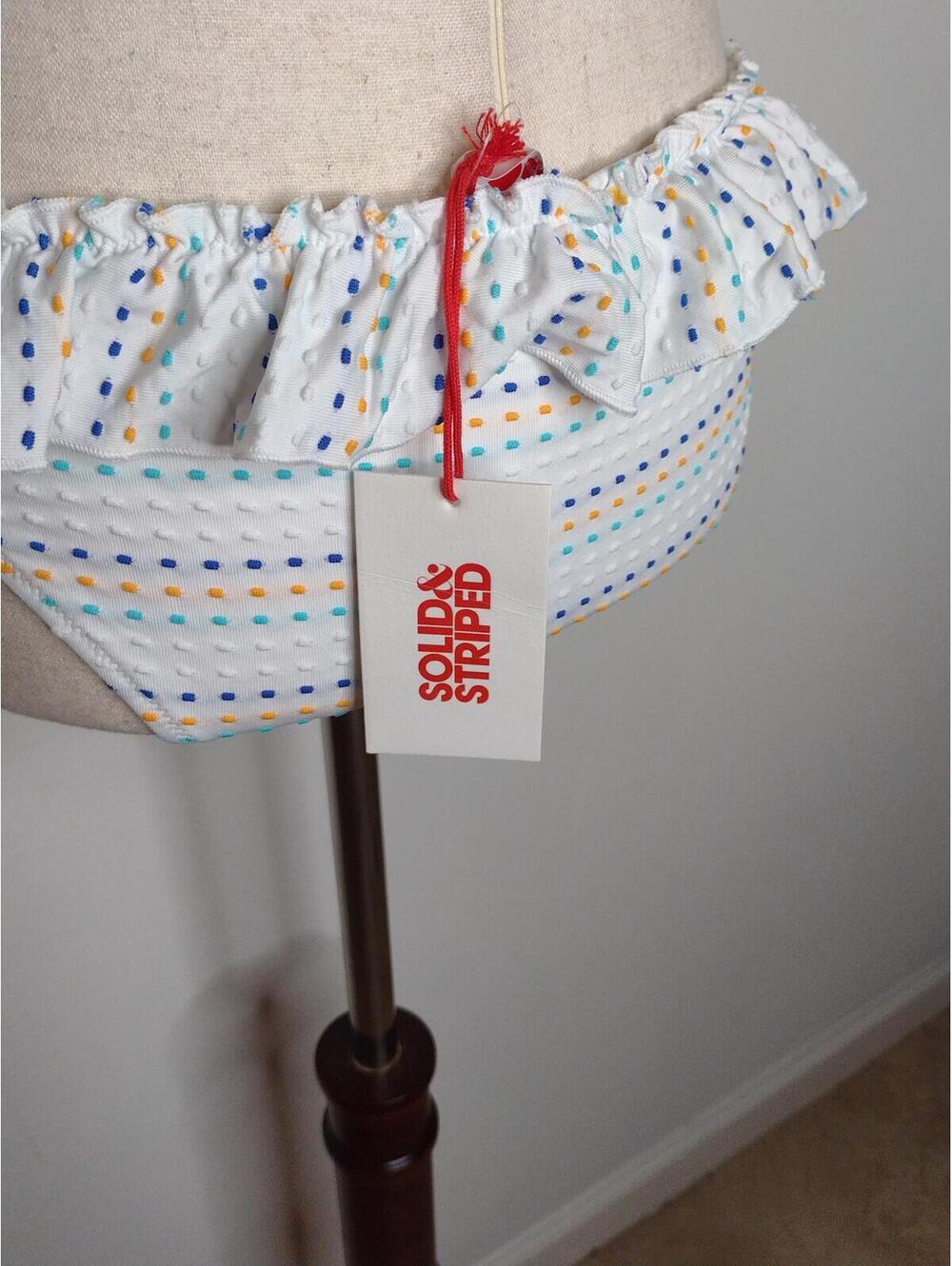 NWT Solid & Striped Women's White Babydot/The Kaia Two Piece Bikini Size Medium - Picture 11 of 14